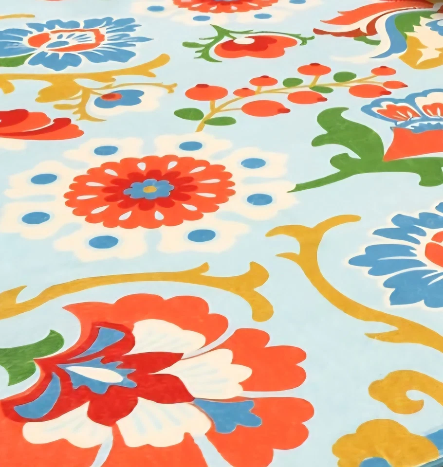 Alfombra HEBE Boho Floral 5x7 Colorida Alfombra Antideslizante, Nueva en Bolsa, Lavable Foto 2 de 4