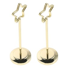 2 Pcs Wedding Table Number Holders Photo for Centerpieces Gold Stands