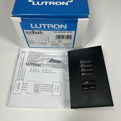 #ad NEW Lutron SeeTouch 4 Button Raise Lower GRX 3000 4000 Light Switch Wallstation $49.95