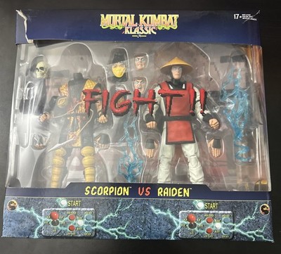 McFarlane Mortal Kombat Klassic: SCORPION vs RAIDEN Figure 2-Pack, Broken Head