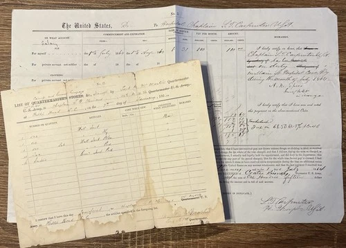 Civil War Documents for Chaplains, 115th New York, Covington, Kentucky Hospital