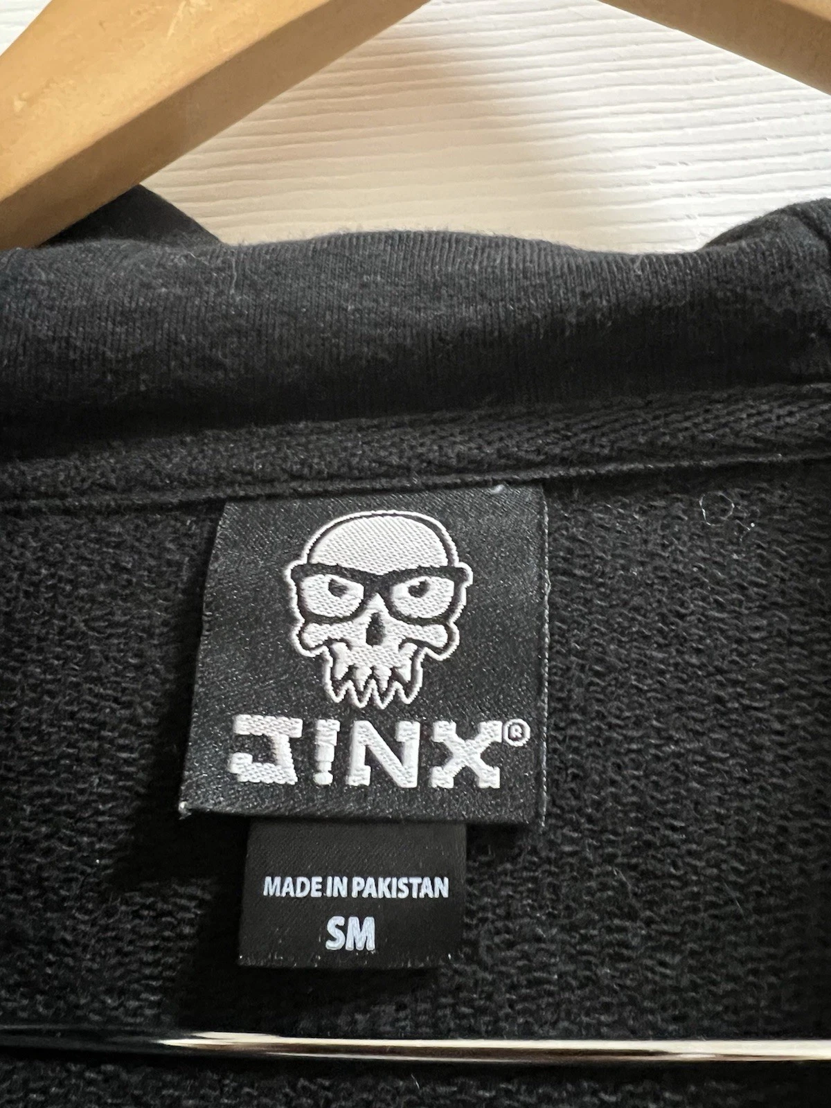 JINX Men’s Small Black Hooded Jacket Skull Utility Military Gamer Hoodie image 3