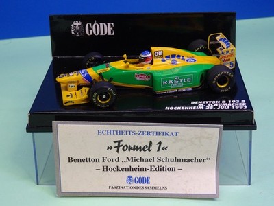 Pauls Model Art 1:43 Benetton B 193 B M. Schumacher Hockenh. 1993 Göde 5 F1M 159