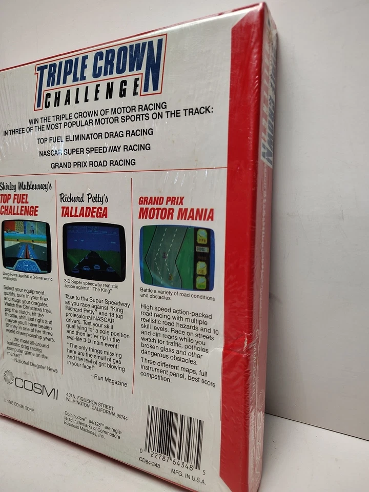 FACTORY SEALED TRIPLE CROWN CHALLENGE, Commodore 64 / 128, Disk, Cosmi 1988 Rare - Image 4 of 4
