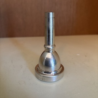 Vintage 48C Small Shank Trombone Mouthpiece Silver Plated