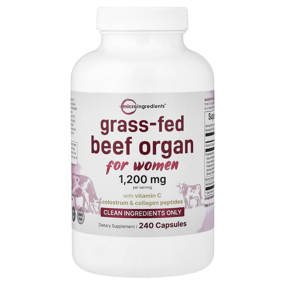 Grass-Fed Beef Organ, For Women, 240 Capsules