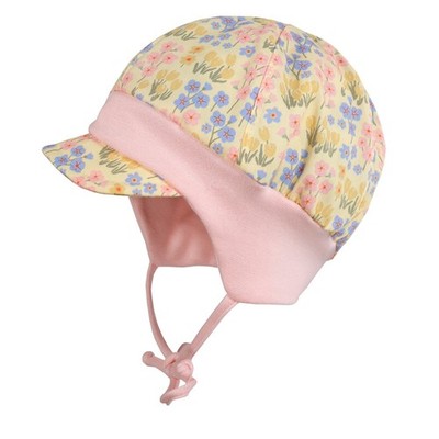 MaxiMo Schildmütze Ballonmütze UPF 50+ Baby Mädchen Ohrenschutz Blume Gr. 43