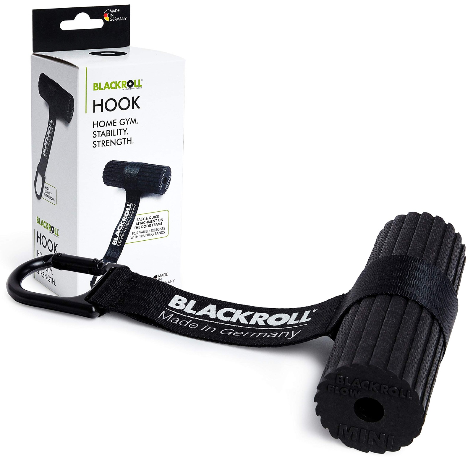 Ancrage de porte pour élastique de musculation en acier noir