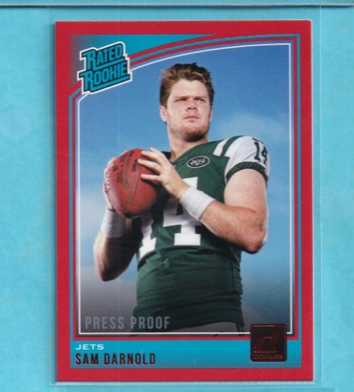 2018 Panini Donruss - Rated Rookie Sam Darnold #301 Press Proof Red (RC)