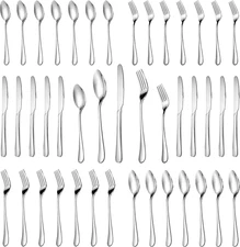 30 Pcs Silverware Set Service for 6,Premium Stainless Steel Flatware Set,Mirror 