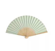 12 Pcs Paper Hand Fan Bamboo Handheld Folding Fan Decorative Paper Fan 14.5"W