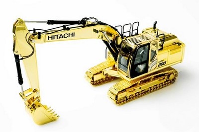 1/50 Scale Hitachi ZAXIS 200-7 Hydraulic Excavator Gold Diecast