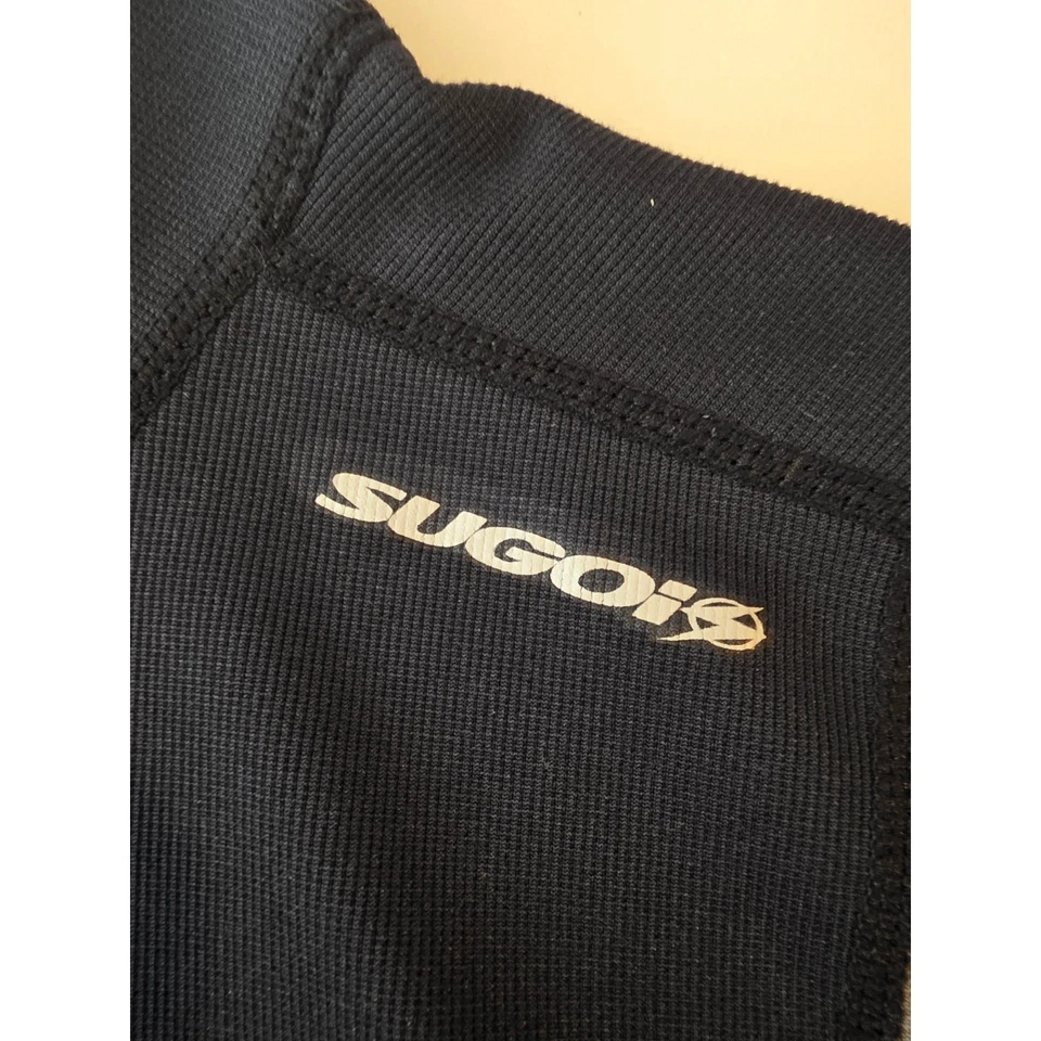 Jaqueta pulôver Sugoi preta cinza forrada de lã manga longa 1/4 zíper - GG - Imagem 3 de 4