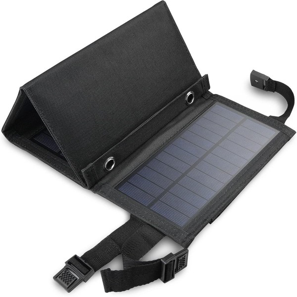 Obest 10W Faltbares Solarpanel, Tragbares Solar LadegeräT Mit Usb Anschluss,-image