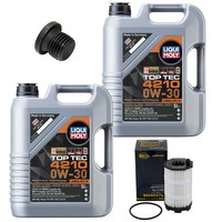 MotoröL Filter Set 4210 0W-30 10 Liter + Schraube FüR Audi A5 A4 A6 A8 VW 4.2