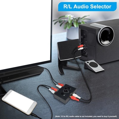 L / R Stereo Audio Bidirektionaler Switcher Splitter Box für Audio Booster