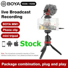 Boya BY-VG330 BY-VG350 Microphone LED Light tripod kit for Smartphone Camera SLR
