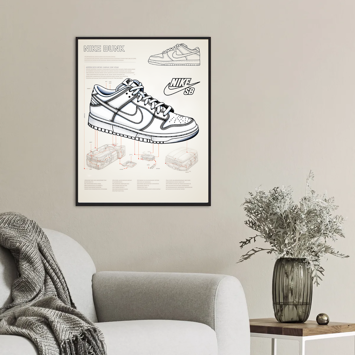NIKE WHITE DUNK展　パンフ兼ポスター NIKE DUNK展　パンフ兼ポスター WHITE