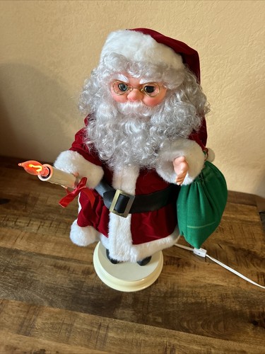 Vintage Santa Claus Santa's Best Rennoc Christmas Animatronic Figure 24" WORKS - Picture 2 of 16