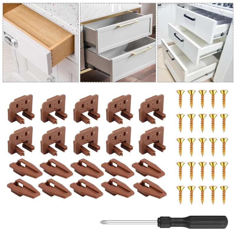 Drawer Slides Plastic Center Mount Dresser Drawer Slides with Screws
