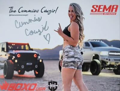 2023 Chloe Yonker "The Cummins Cowgirl" signed Boxo SEMA Show B/B Promo