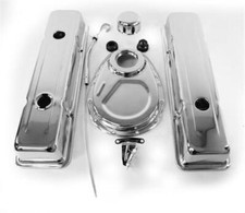 1978-86 Chevy Sbc 305-350 Dress-up Kit Valve Covers Timing Cover Dipstick