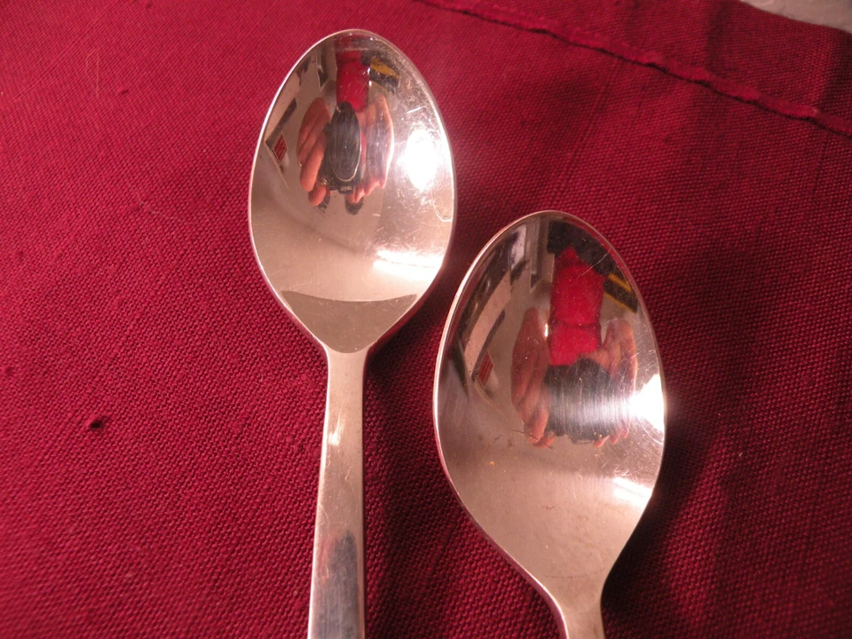 Set Of 2 Towle Supreme APERTO 18/8 Stainless Teaspoons Flatware Japan 6" - Image 2 of 4