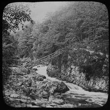 ANTIQUE Magic Lantern Slide MINERS BRIDGE BETWSYCOED C1910 PHOTO WALES