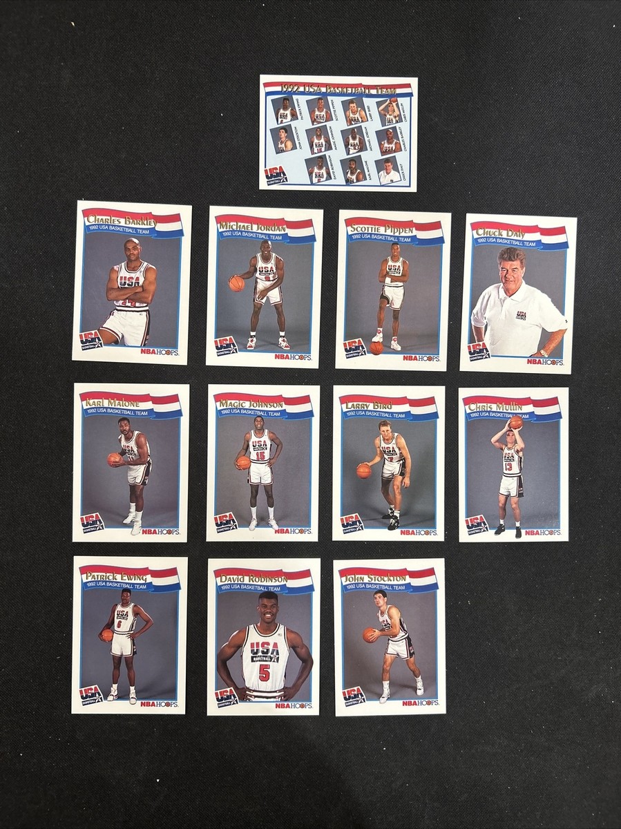 1991 NBA Hoops McDonalds USA Olympic Dream Team 12 Card Set Mint