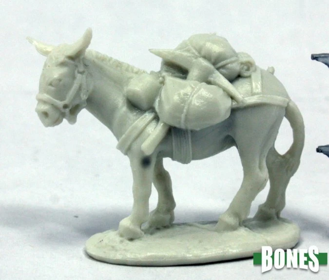 1 x PACK DONKEY - BONES REAPER figurine miniature jdr rpg d&d ane mule 77402