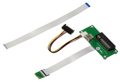 PCIe X8 M2 E A Key Riser Adapter With Shielded Cable 15Cm 25Cm