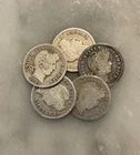 [Lot of 5] Barber Dimes - 90% Silver - CHOOSE HOW MANY LOTS OF 5 COINS!