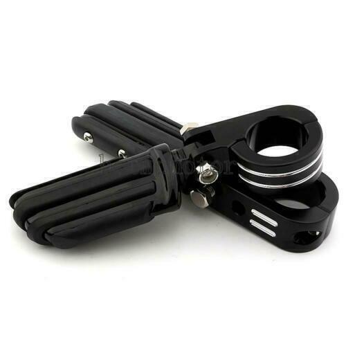 Black Motorcycle Highway Foot Pegs Aluminum Footpegs Rest For - Foto 5