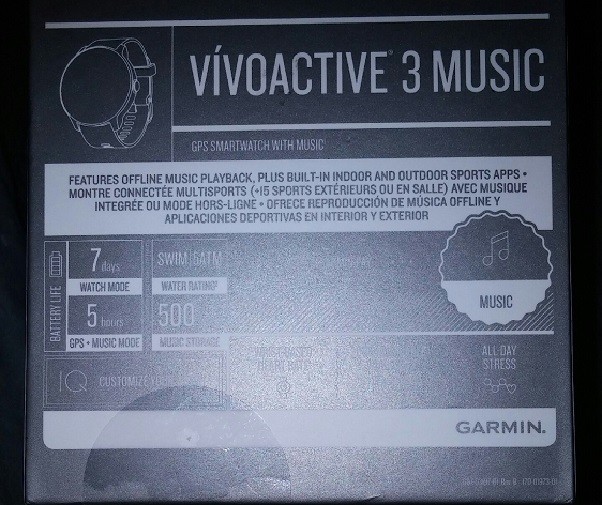 Garmin Vivoactive Smart Activity Tracker Black Stainless - Main Image