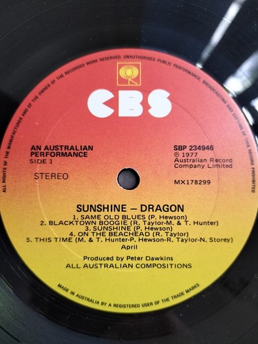 Dragon. Sunshine. CBS, 1977 - Picture 5 of 11