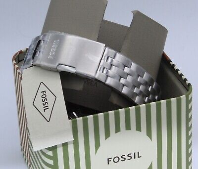 NEW AUTHENTIC FOSSIL FB-01 SILVER BLACK CHRONOGRAPH MEN'S NEW AUTHENTIC FOSSIL FB-01 SILVER BLACK CHRONOGRAPH MEN'S