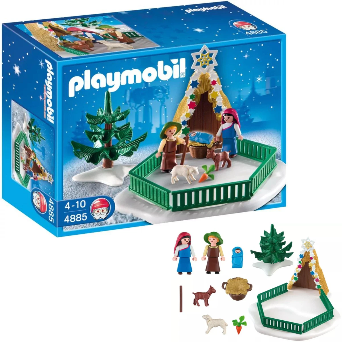 Playmobil Christmas 4885 Scène de nativité Crèche Jouets Noël Jeux  Construction