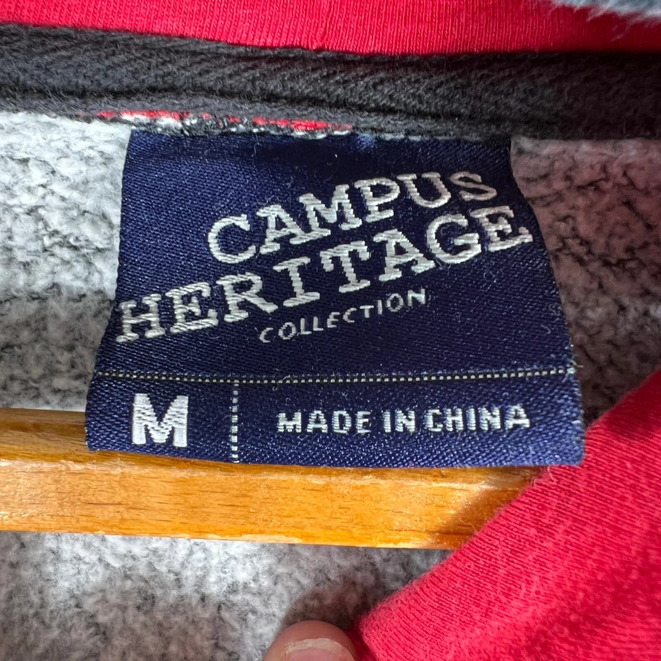 Sudadera con capucha Wisconsin Badgers para hombre gris medio suéter universitario universitario Foto 3 de 4