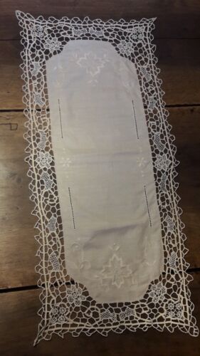 Antique Hand Embroidered Centerpiece - Picture 1 of 4
