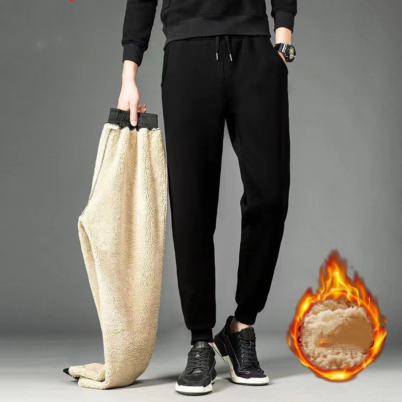 Men's Fleece-Lined Thermal Sweatpants for Winter Warmth & Comfort