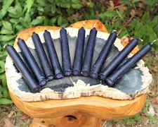 Lot of 10 x 6" Taper Spell Candles: BLACK (Pagan Wicca Altar Household)