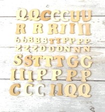 Wooden Letters Craft Pieces Art Pieces 55pc Bundle Set Unfinished Wood NEW