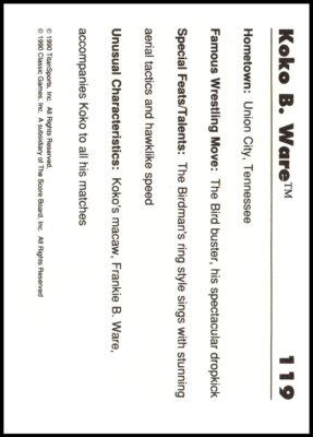 1990 Classic WWF #119 Koko B Ware FREE SHIPPING! | eBay