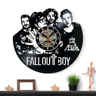 Fall Out Boy Vinyl Record Wall Clock Gift Surprise Ideas Friends Birthdays Decor
