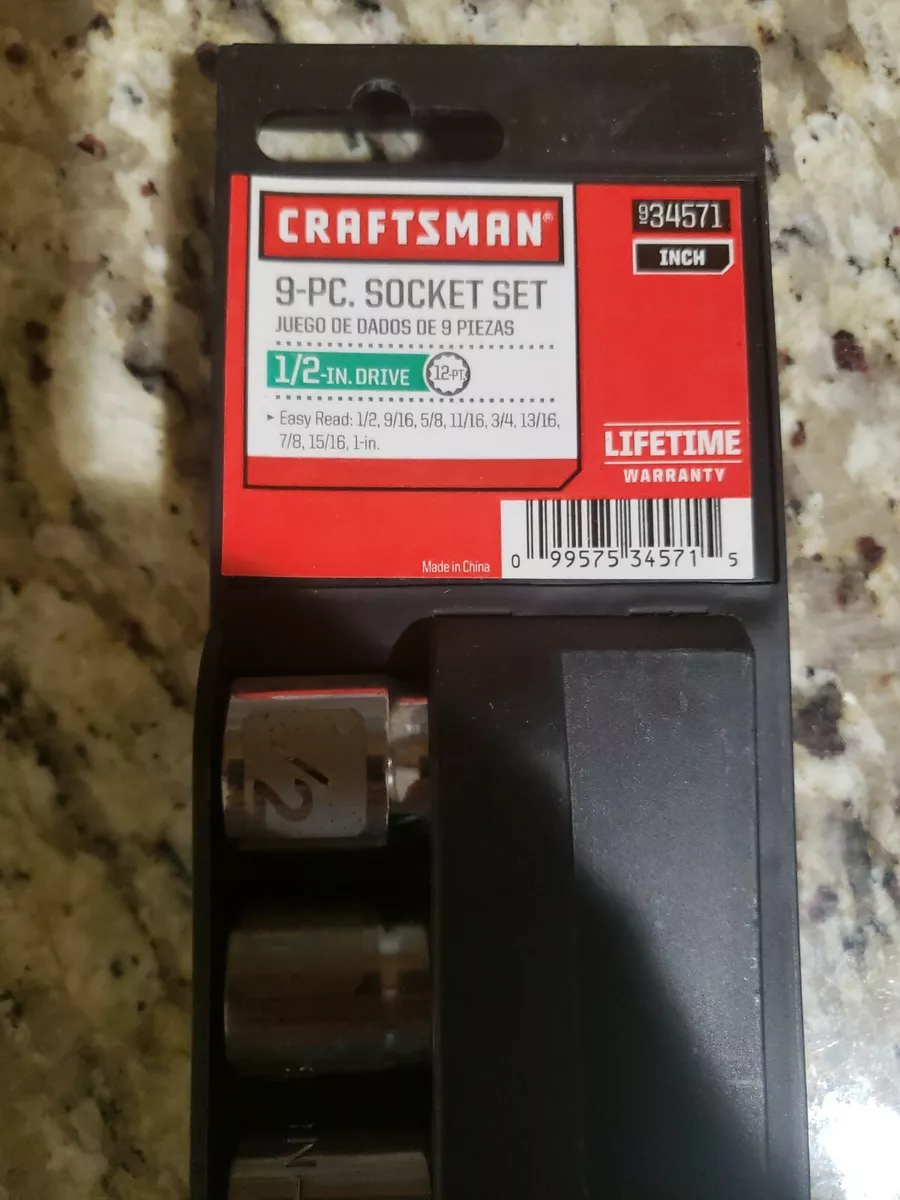 Craftsman 12 online pt socket set
