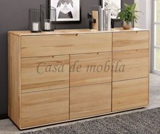 Kommode 3türig GOSE 149x91x40cm Kernbuche massiv natur geölt Sideboard Anrichte