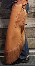 Western Cowboy Leather Fringe Chinks – Chaps Rodeo Outfit, Horse Riding Chaps