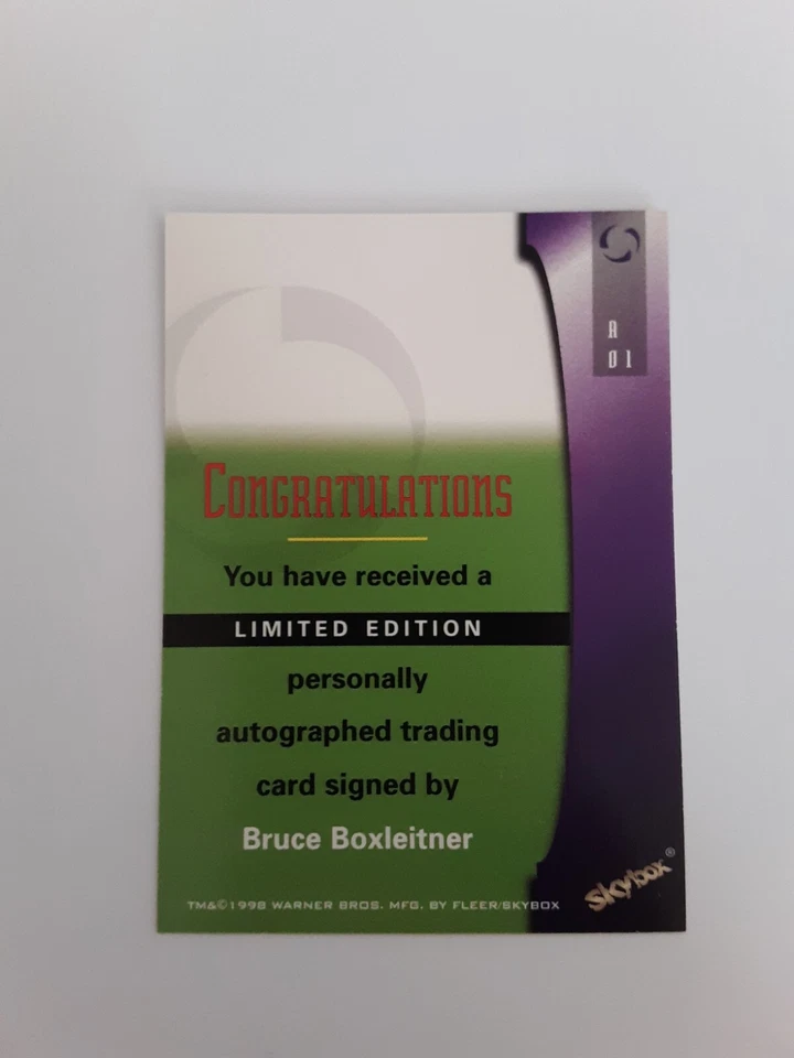 Skybox Babylon 5 1997 edición especial Bruce Boxleitner A01 automático Foto 2 de 2