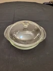Vintage Pyrex 023 N 1.5 Qt Clear Handled Casserole Baking Bowl w/623 C Lid