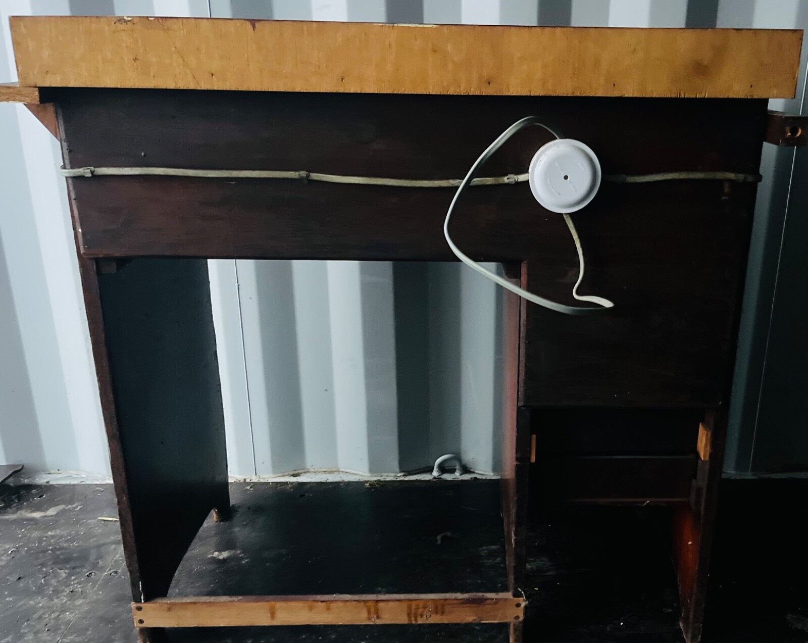 Antique wooden Horologist/Jewellers table with vintage power sockets eBay